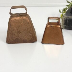 Vintage Metal Cow Bells Set – Rustic Farmhouse Decor, Rusty Charm